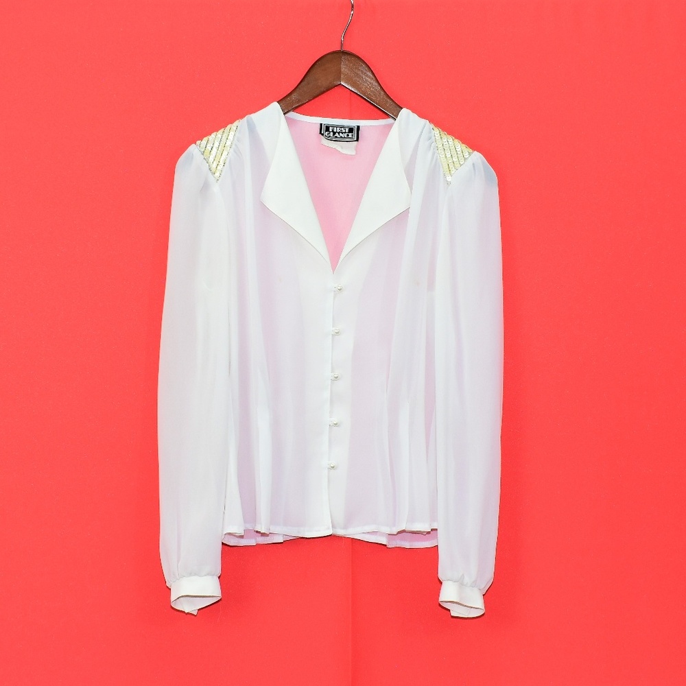 Vintage First Glance Sequin Blouse